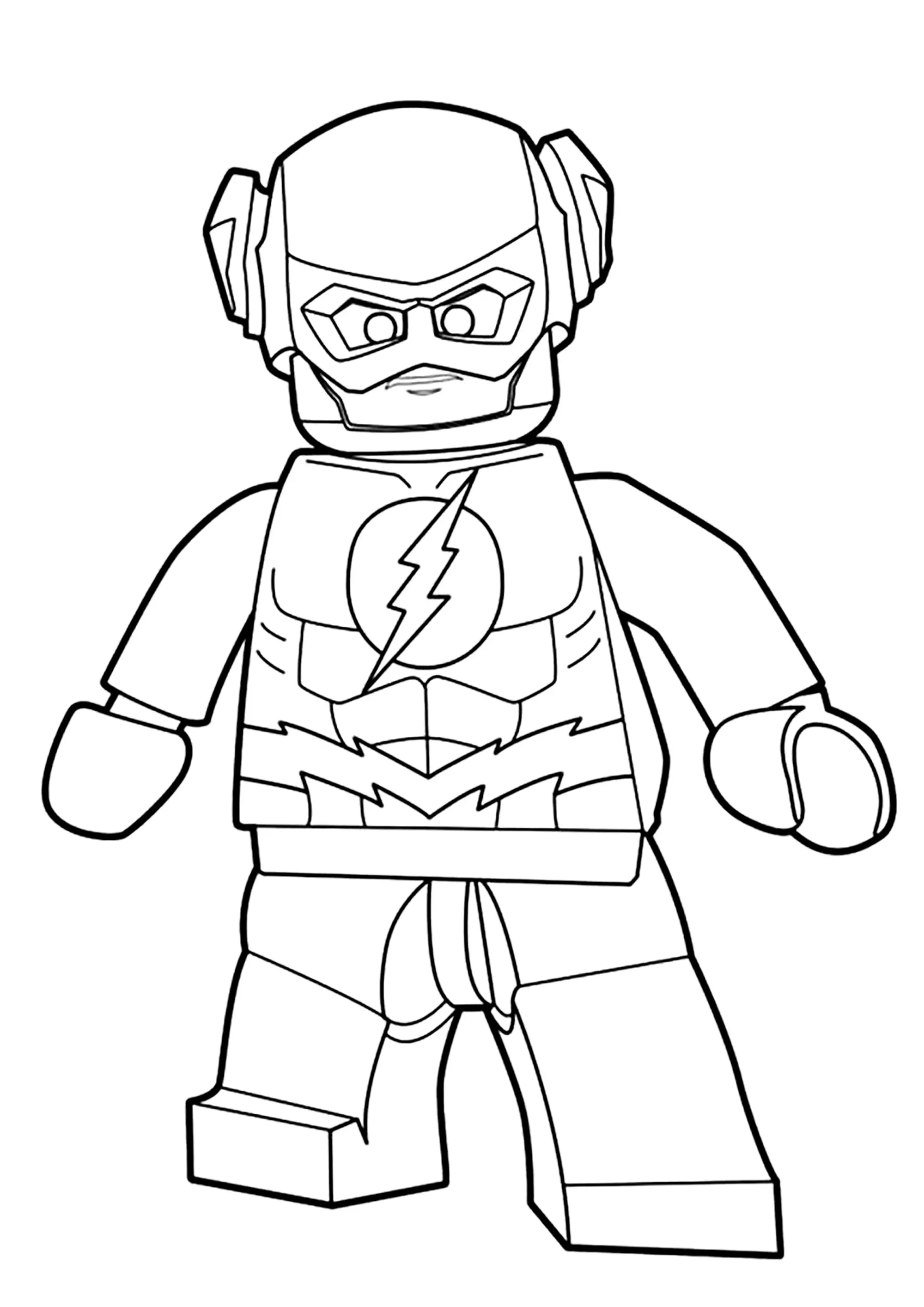 Flash (Coloriage de Legos à imprimer pour enfants)