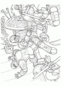 Chevaliers Lego (Coloriage)