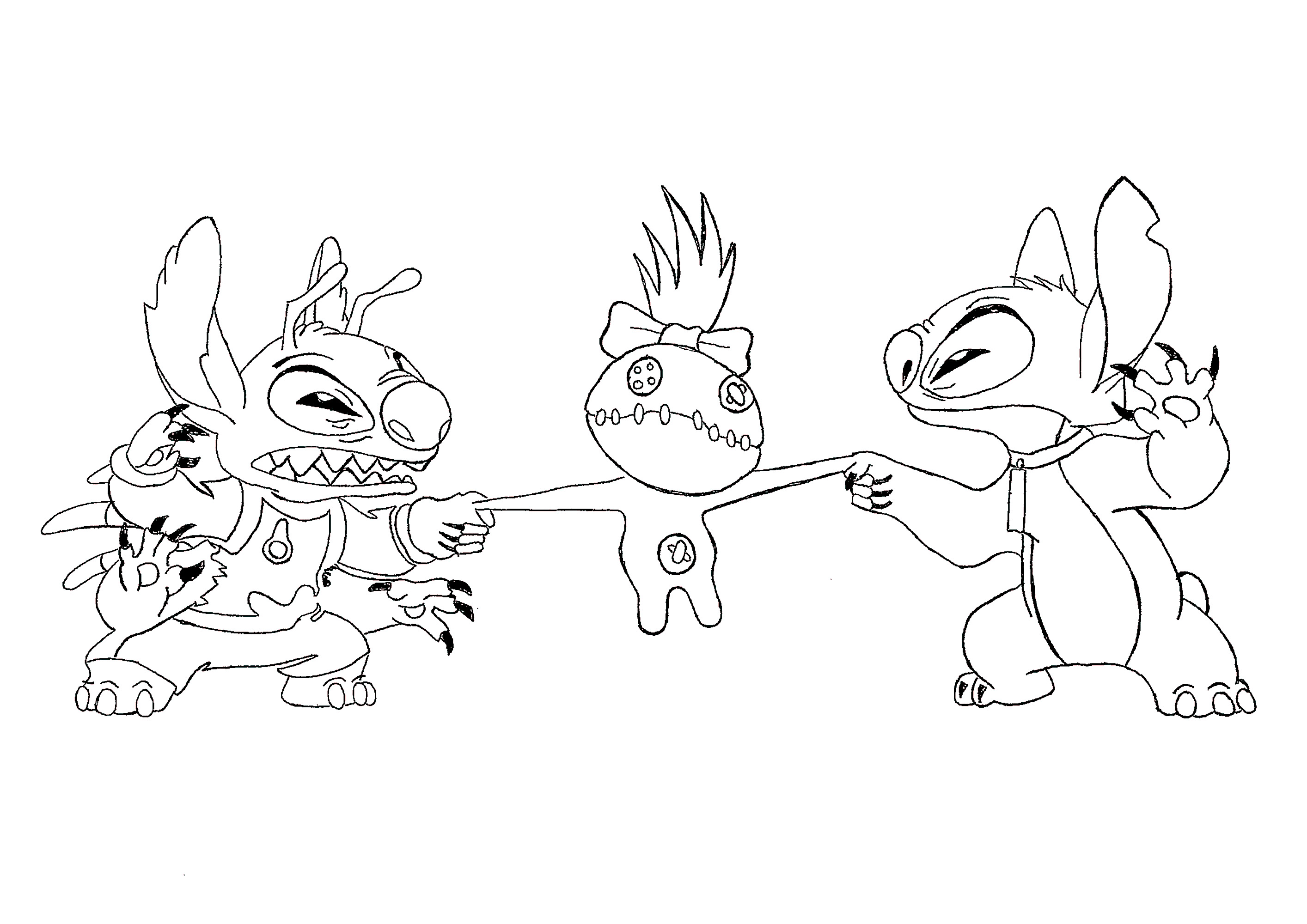 Leroy vs Stitch. (Créé à partir d'un dessin de Dutchgirl626 sur Deviant. Art)
