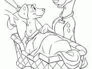 Coloriages Les 101 Dalmatiens faciles pour enfants