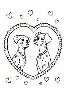 Coloriage de Les 101 Dalmatiens à imprimer gratuitement