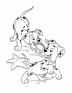 Coloriage de Les 101 Dalmatiens à imprimer pour enfants