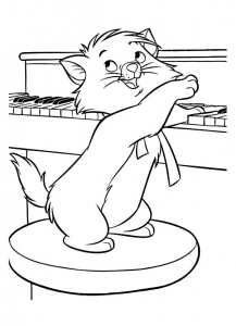 Coloriage de Les aristochats gratuit à colorier