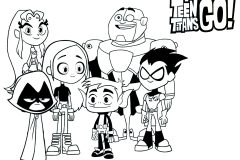 Coloriages Les Jeunes Titans faciles pour enfants