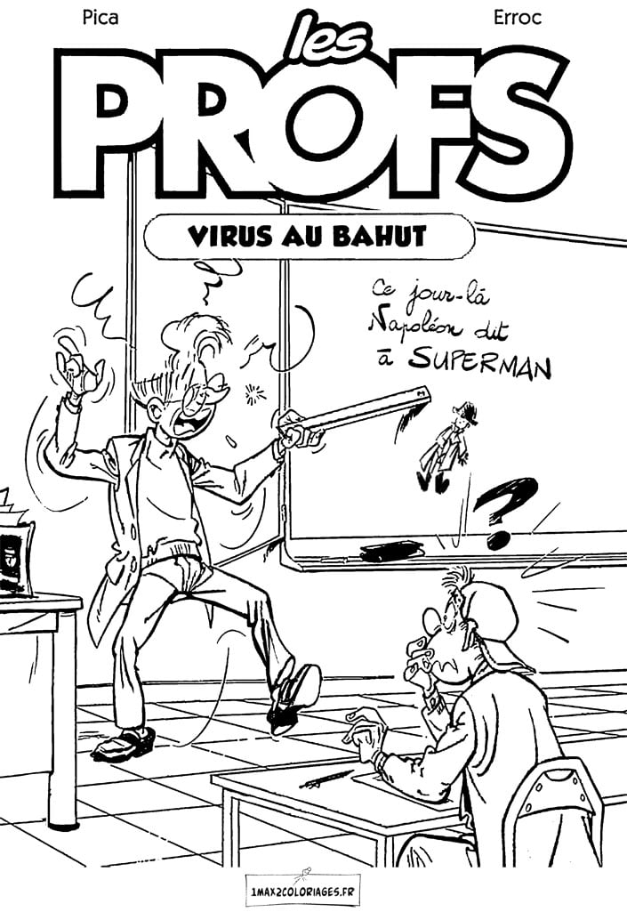 Simple coloriage de Les Profs pour enfants