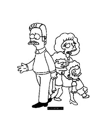 Coloriage de Les Simpsons simple