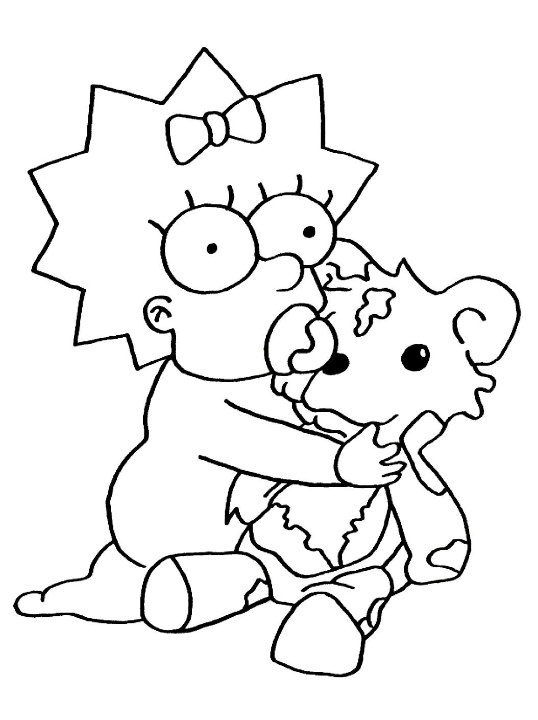Dessin de Les Simpsons gratuit à télécharger et colorier