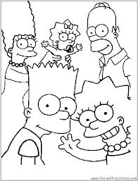Dessin des Simpsons à imprimer, pour un joli coloriage
