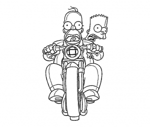 Coloriage de Les Simpsons à telecharger gratuitement