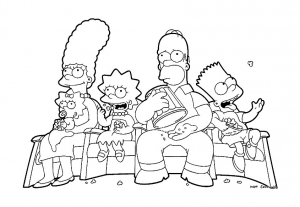 Dessin de Les Simpsons gratuit à imprimer et colorier