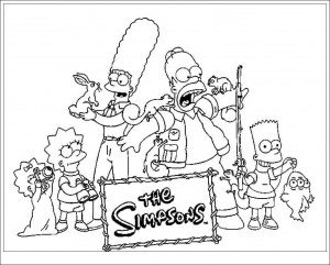 Coloriage de Les Simpsons à télécharger
