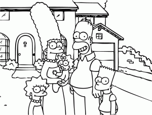 Dessin de Les Simpsons gratuit à télécharger et colorier
