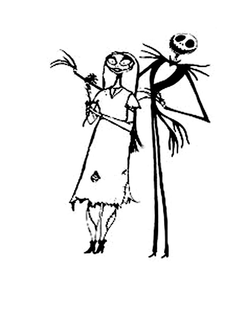 Coloriage Jack & Sally