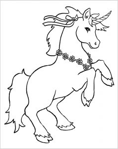 Coloriage de licorne à telecharger gratuitement