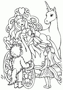 Coloriage de licorne pour enfants