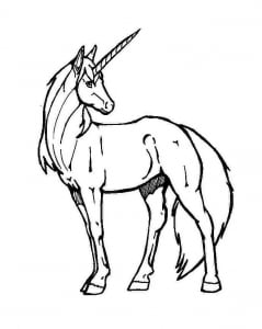 Coloriage de licorne à imprimer gratuitement