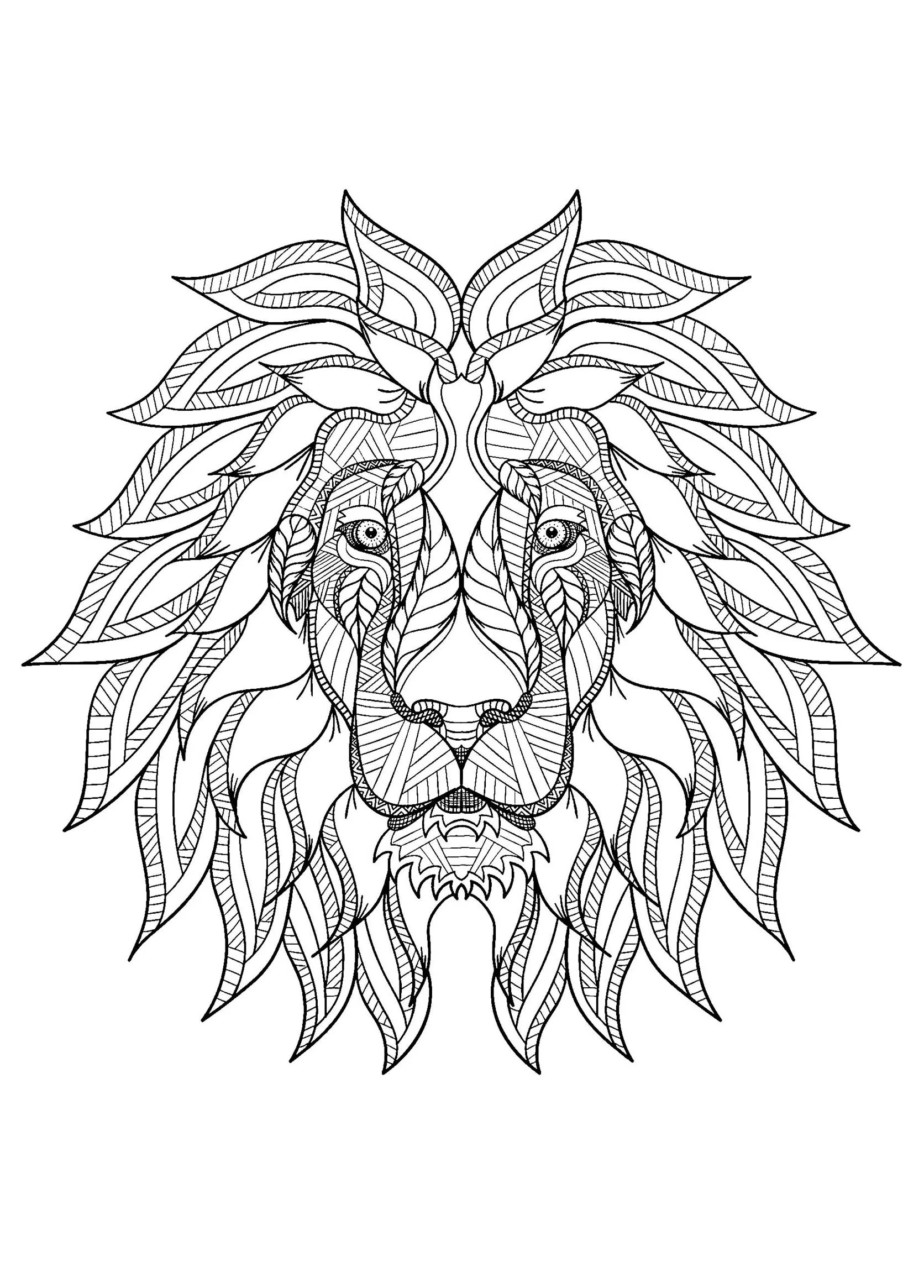 Lion caché (Coloriage à imprimer pour enfants)