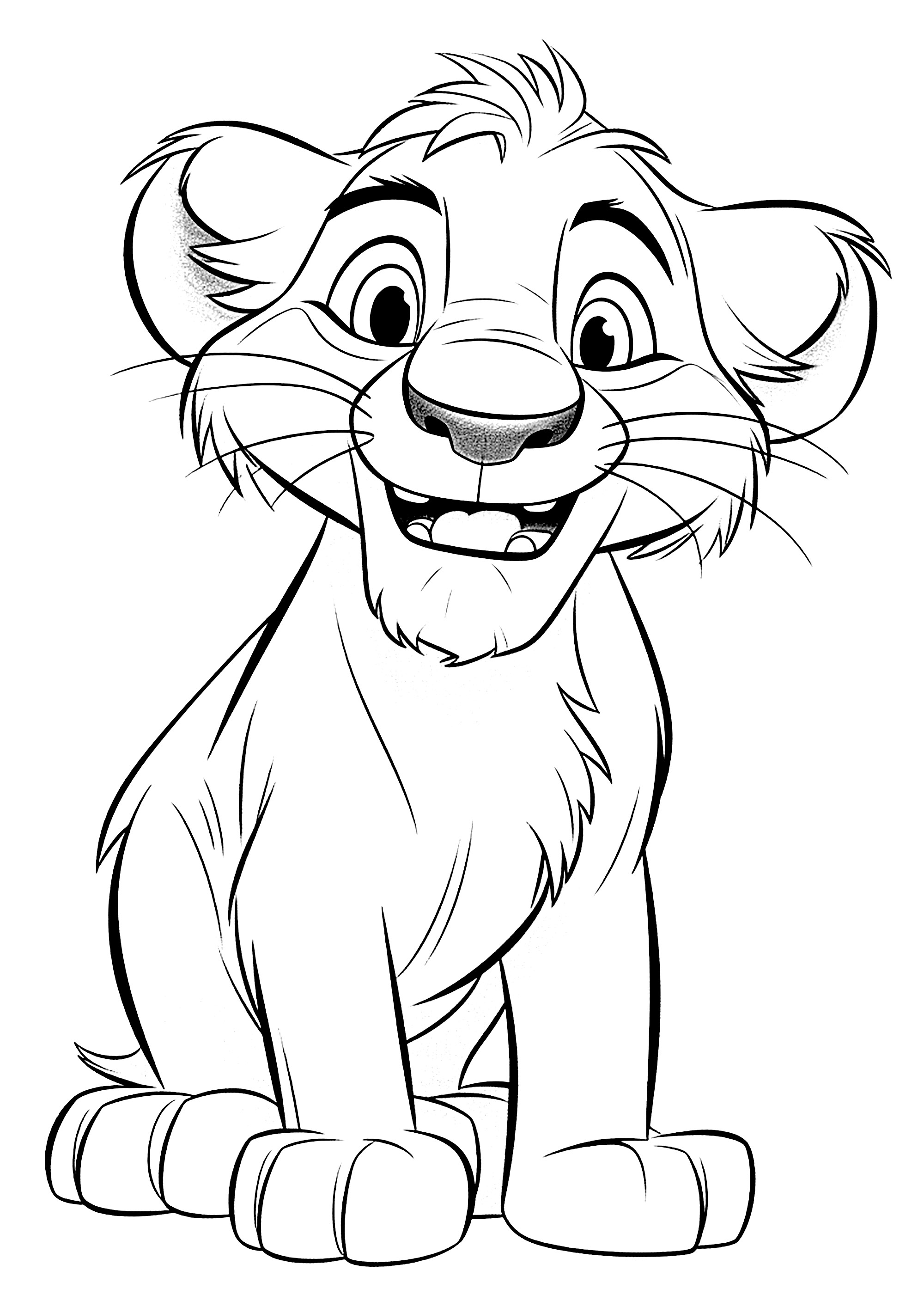 Jeune lion. Un style Disney unique