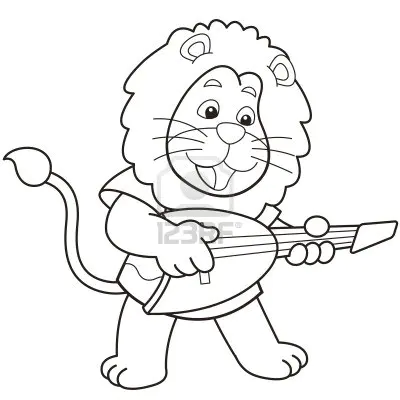 Lion - 1 (Coloriage à imprimer pour enfants)