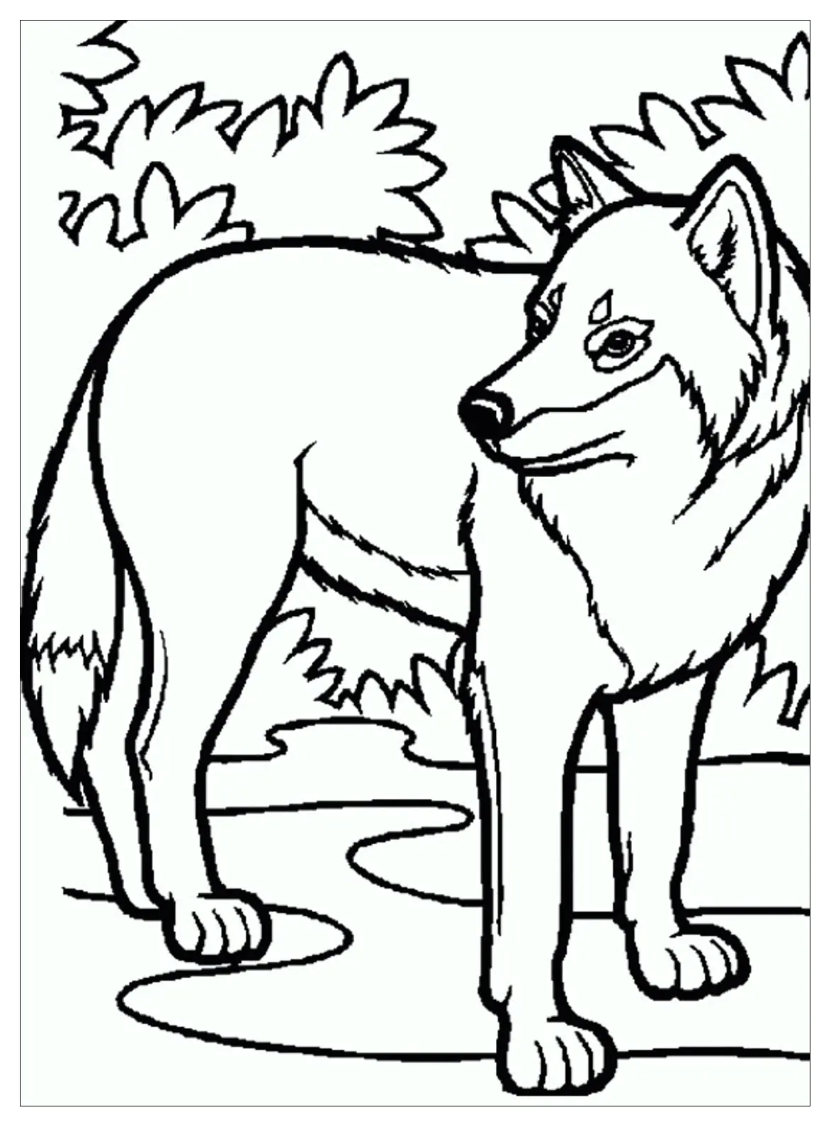 Enfant loup (Coloriage à imprimer pour enfants)
