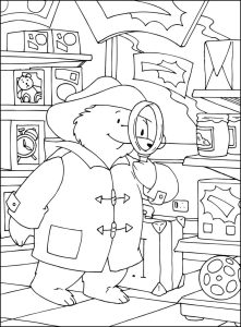 Coloriage de L'Ours Paddington à imprimer pour enfants : Ours-paddington-10