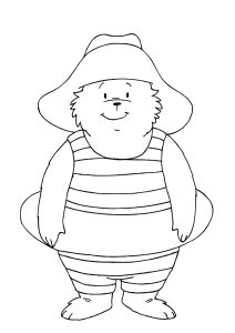 Coloriage de L'Ours Paddington à imprimer pour enfants : Ours-paddington-28