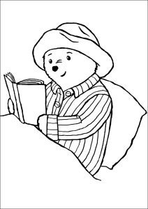 Coloriage de L'Ours Paddington à imprimer pour enfants : Ours-paddington-9