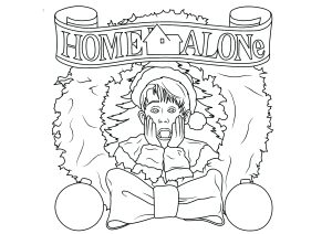Maman j ai raté l'avion : coloriage de Noël (Coloriage de Maman j'ai raté l'avion)