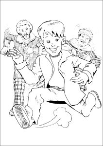 Simple coloriage inspiré de Maman j ai rate l avion (Coloriage de Maman j'ai raté l'avion)