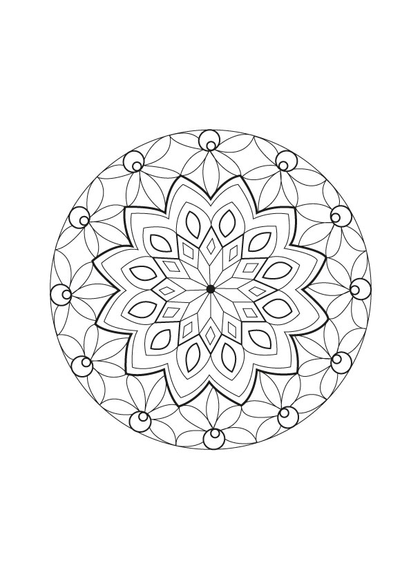 Un magnifique Mandala aux traits réguliers, par Céline