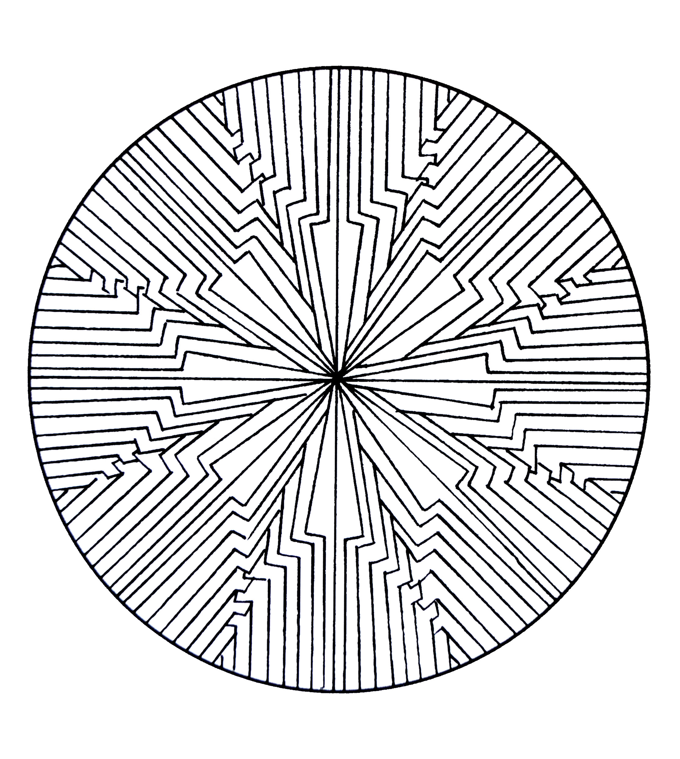 Forme électrique (Coloriage de Mandalas à imprimer pour enfants)