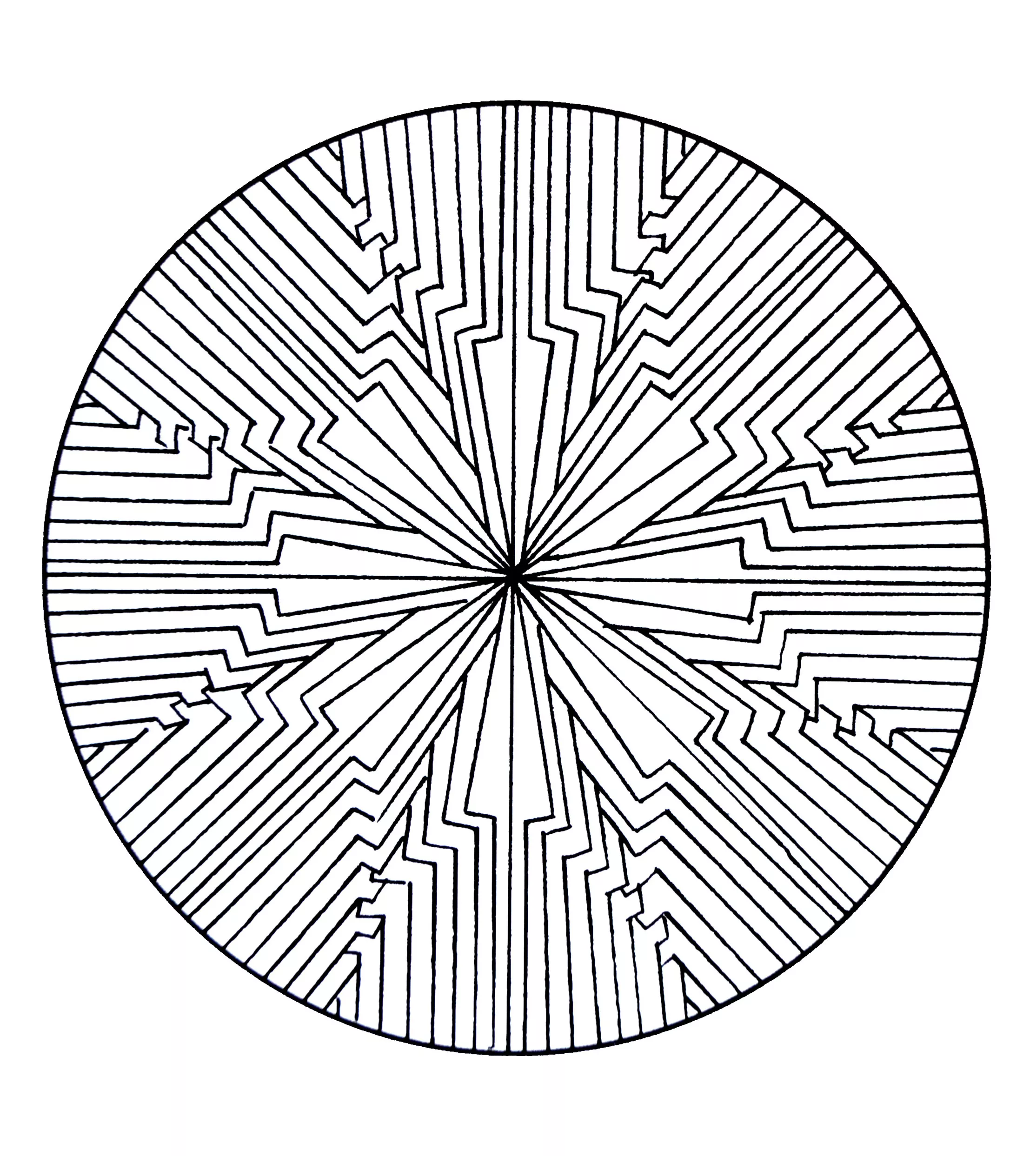 Forme électrique (Coloriage de Mandalas à imprimer pour enfants)