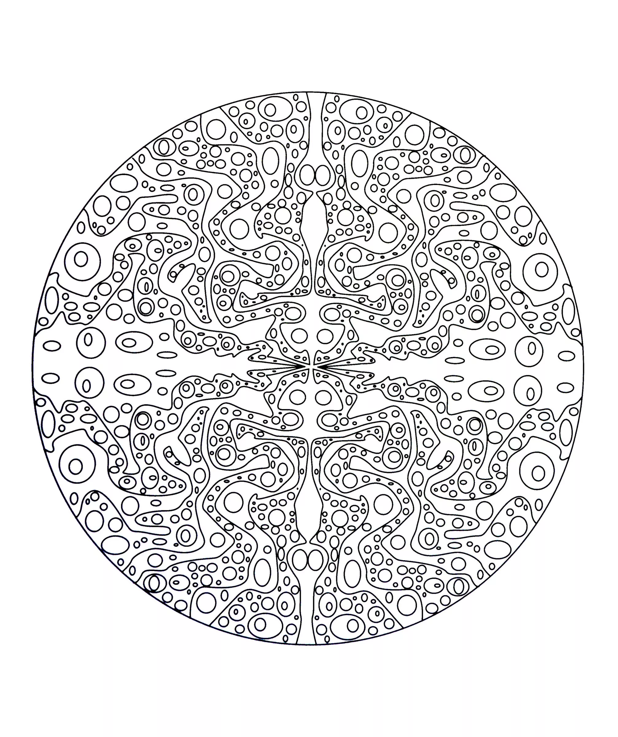 Bactéries (Coloriage de Mandalas à imprimer pour enfants)