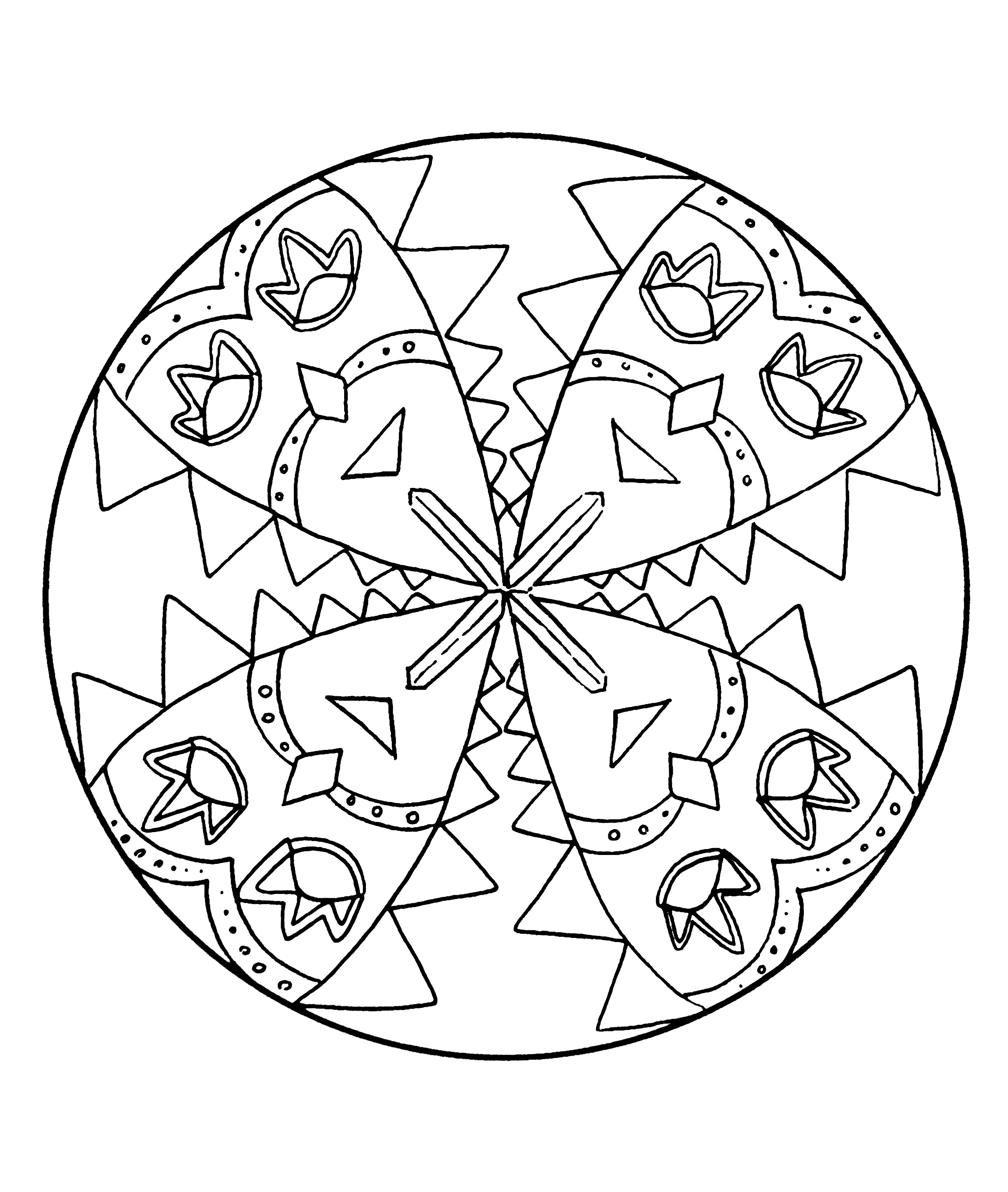 Le carnaval (Coloriage de Mandalas à imprimer pour enfants)