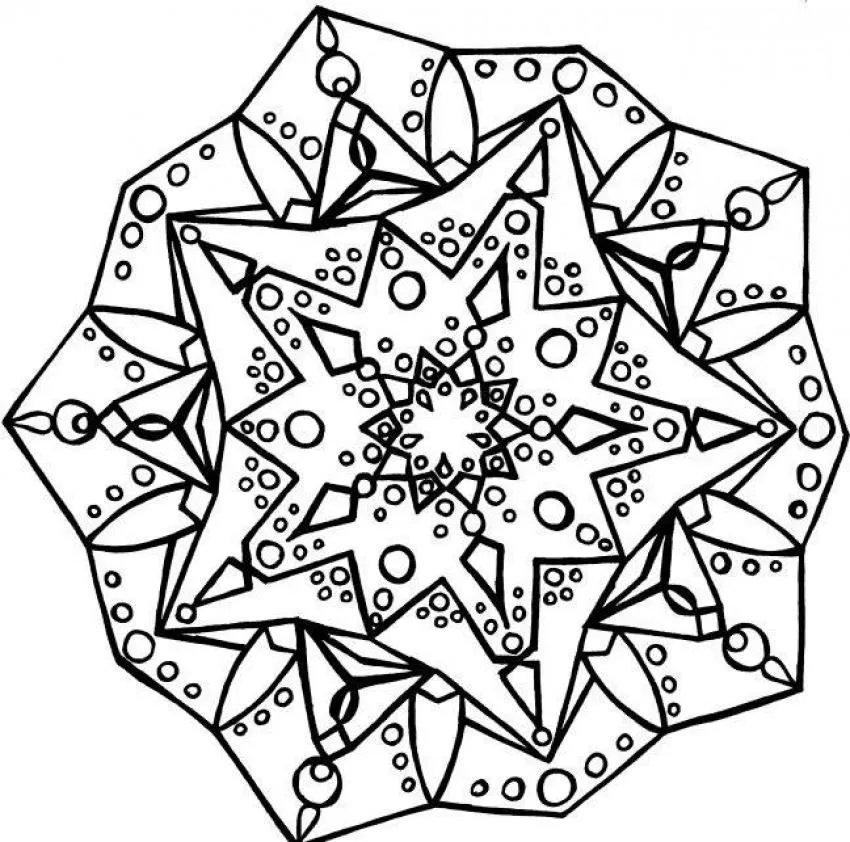 Mandala - 9 (Coloriage à imprimer pour enfants)