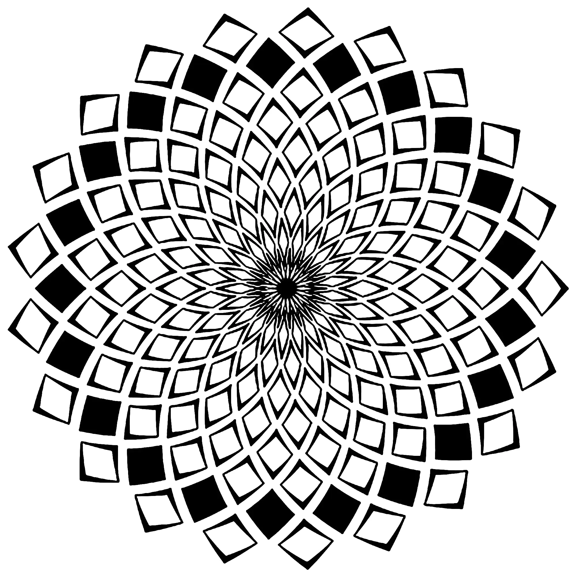 Mosaïques (Coloriage de Mandalas à imprimer pour enfants)