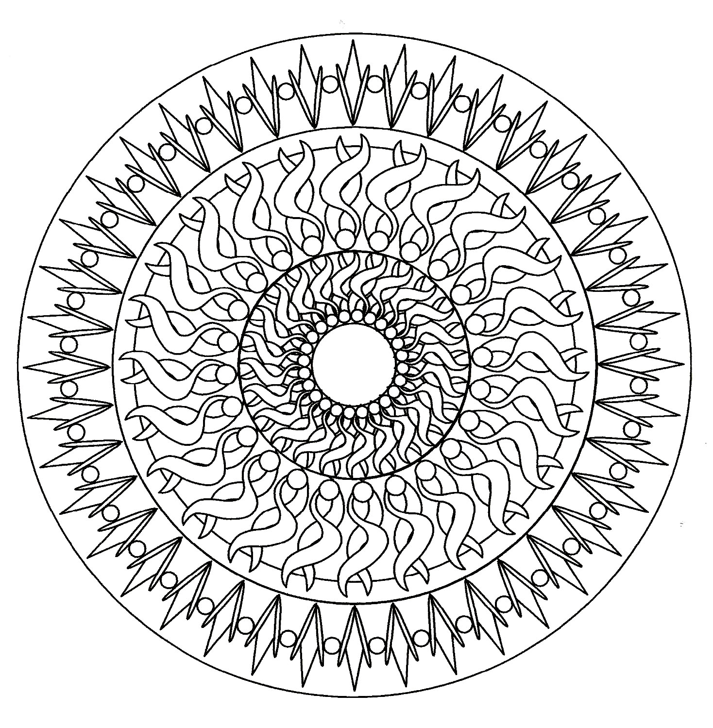Mandala facile geometrique - 6