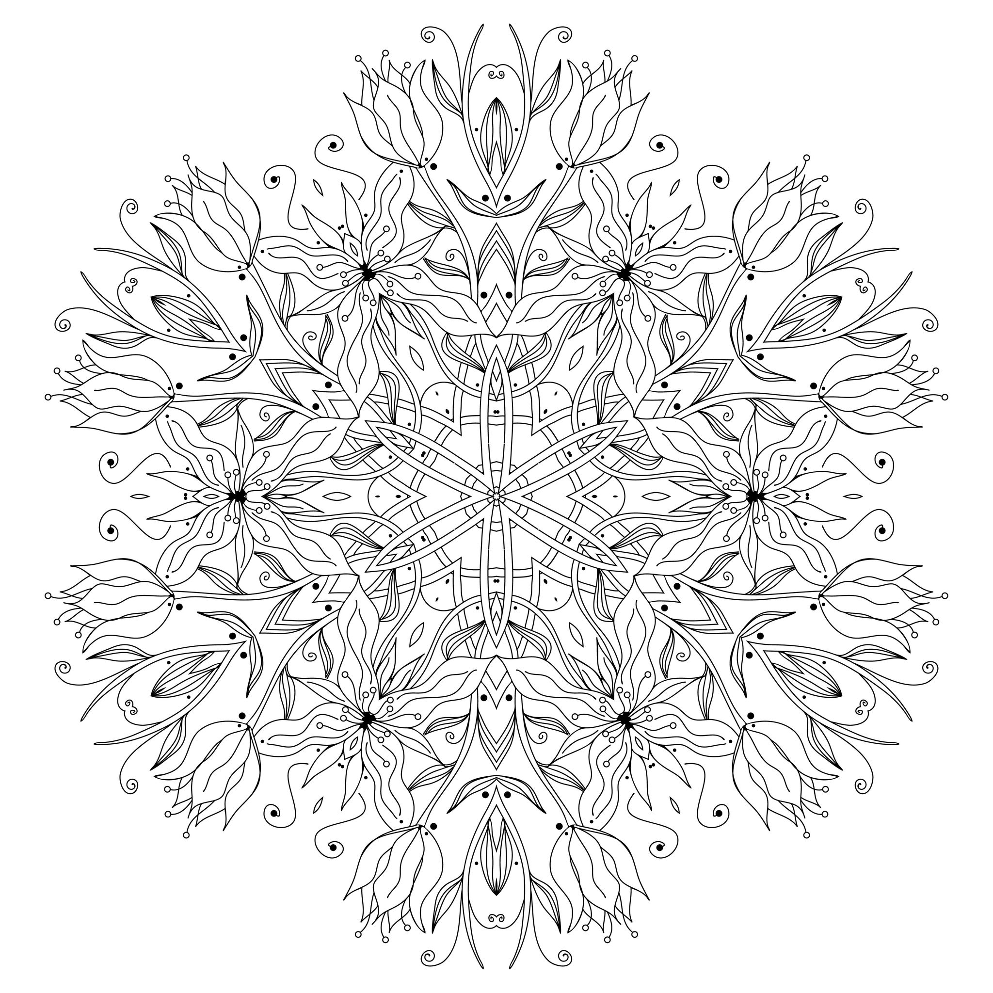 Mandala fleurs elegantes par epic -22