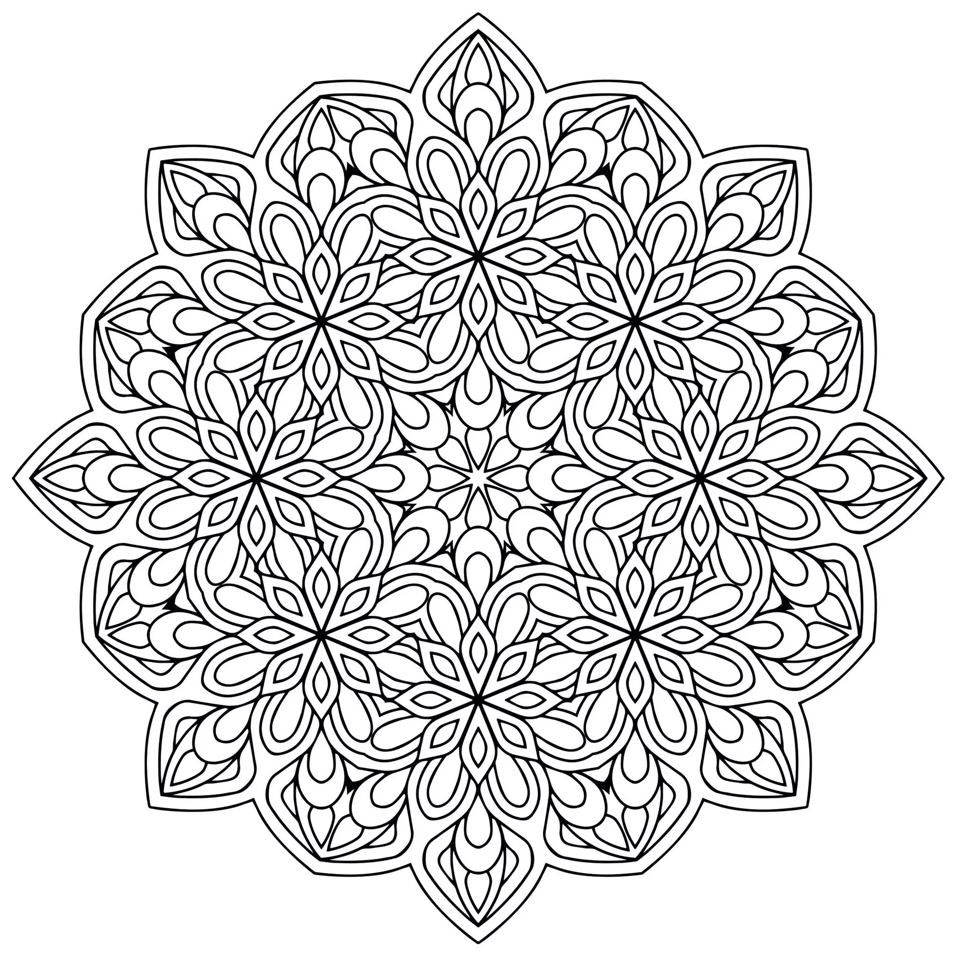 Mandala Zen & Anti-stress (Coloriage à imprimer pour enfants)