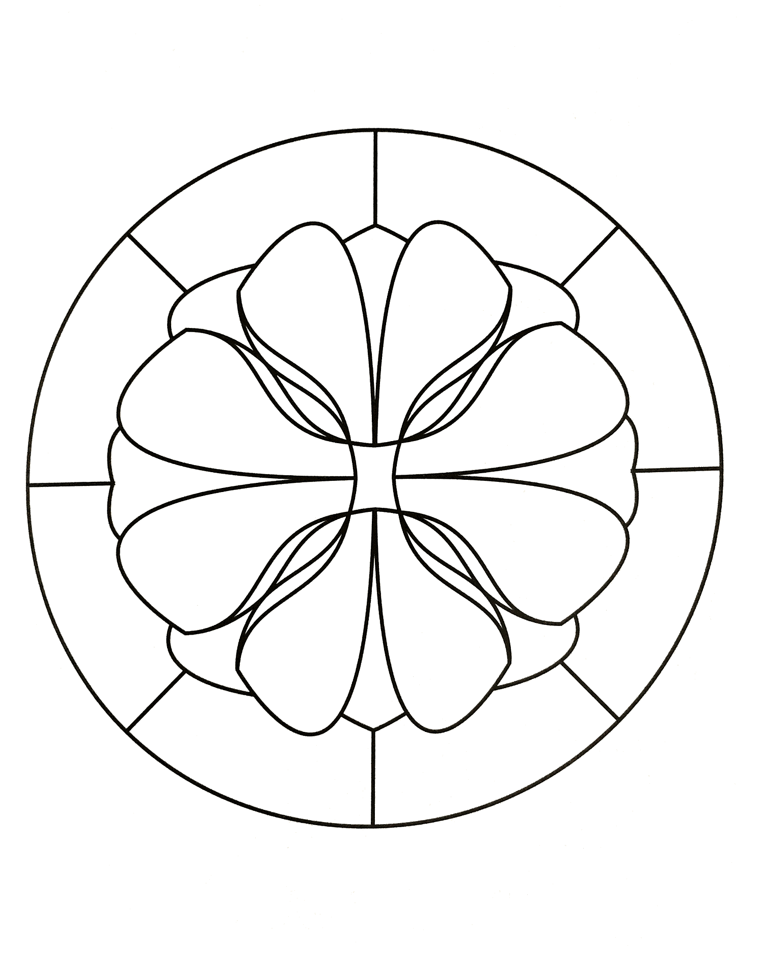 Mandala extrêmement simple (Coloriage à imprimer pour enfants)