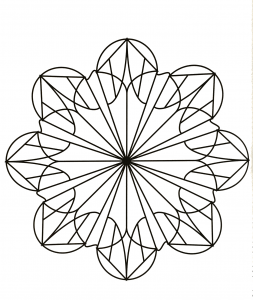 Coloriage facile mandala fleur