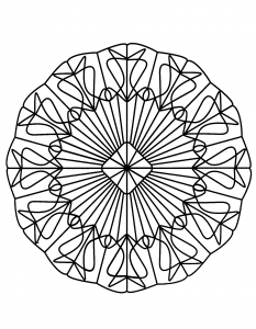 Coloriage facile mandala harmonieux