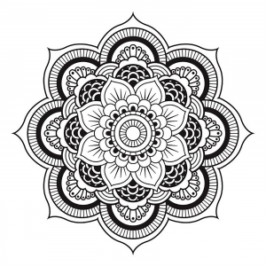 Coloriage mandala a telecharger et colorier fleur