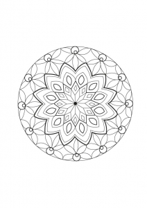 Coloriage mandala abstrait regulier parceline