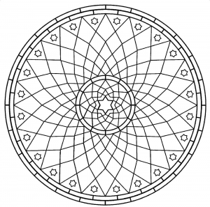 Coloriage simple mandala a telecharger 17