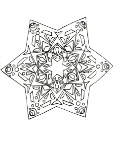 Coloriage simple mandala a telecharger 22