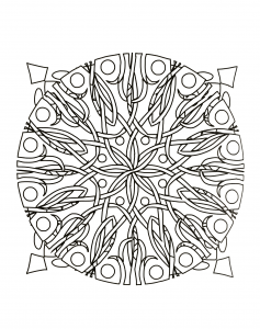 Coloriage simple mandala a telecharger 5