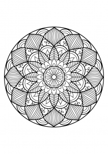 Mandala complexe tiré d'un livre de coloriages gratuit