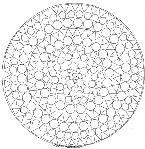 Mandala facile figures geometriques