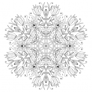 Mandala fleurs elegantes par epic22